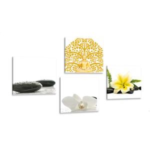 CANVAS PRINT SET FINE STILL LIFE FENG SHUI - SET OF PICTURES - PICTURES