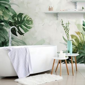 CARTA DA PARATI AUTOADESIVA – MONSTERA ACQUERELLO - CARTA DA PARATI AUTOADESIVE - CARTA DA PARATI