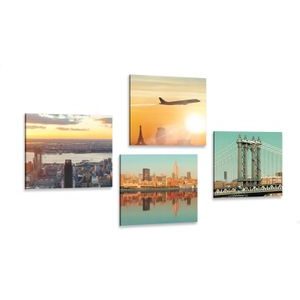 CANVAS PRINT SET TRAVEL TO THE CITY OF NEW YORK - SET OF PICTURES - PICTURES