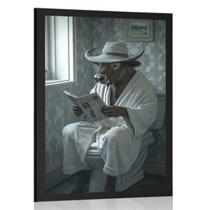POSTER BIVOLUL CU ZIAR PE TOALETĂ - POSTERE - 🔥 REDUCERE TOTALÃ