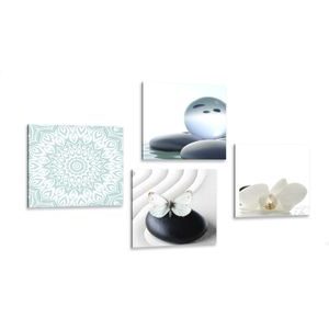 SET TABLOURI FENG SHUI ÎN TONURI DELICATE - COMPOZIȚIE DE TABLOURI - TABLOURI