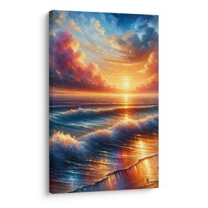 WANDBILD MEERESWELLEN UND SONNE - BILDER - 🔥 TOTALAUSVERKAUF