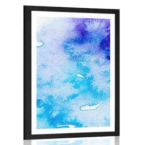 Plakát s paspartou modro-fialové abstraktní umění