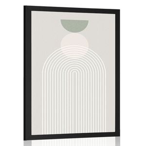 PLAGÁT ŠTÝLOVÁ DÚHA S POLKRUHOM MID-CENTURY - MOTÍVY Z NAŠEJ DIELNE - PLAGÁTY