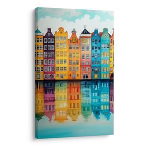 OBRAZ PESTRÁ MĚSTSKÁ ARCHITEKTURA - BAREVNÉ DOMY - PICTURES