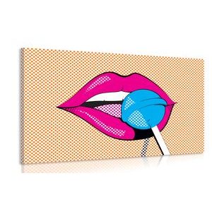 TABLEAU SUR TOILE – SUCETTE POP ART - TABLEAUX DE POP ART - TABLEAUX