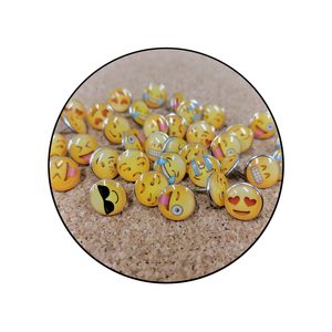 SMILEY FACE MIX PINS (10 PCS) - PUSHPINS - PICTURES