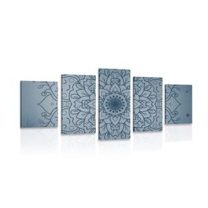 5 ΤΕΜΆΧΙΑ ΕΙΚΌΝΑ ΣΚΟΎΡΟ ΜΠΛΕ ΛΟΥΛΟΎΔΙ MANDALA - ΠΊΝΑΚΕΣ ΦΕΝΓΚ ΣΟΎΙ - ΠΊΝΑΚΕΣ