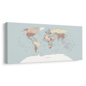 OBRAZ NA KORKU MAPA SVĚTA V BAREVNÉM PROVEDENÍ - OBRAZY NA KORKU - OBRAZY