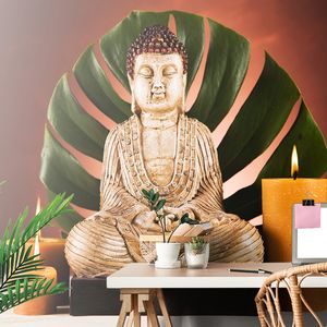SELF ADHESIVE WALL MURAL BUDDHA WITH A RELAXING STILL LIFE - SELF-ADHESIVE WALLPAPERS - WALLPAPERS