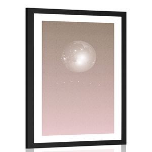 POSTER – LUNA IN TONI DELICATI CON PASSEPARTOUT - MOTIVI DALLA NOSTRA OFFICINA - POSTER
