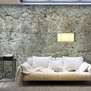 Photo wallpaper XXL with a stone barrier motif