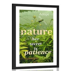 POSTER CON PASSEPARTOUT FRASE IN STILE NATURALE - MOTIVI DALLA NOSTRA OFFICINA - POSTER