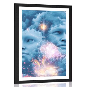 POSTER WITH MOUNT VIRTUAL MIND - ABSTRACT AND PATTERNED - POSTERS