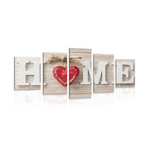 5 RÉSZES KÉP HOME FELIRATTAL - 5-DARABOS - 🔥 TELJES KIÁRUSÍTÁS 🔥