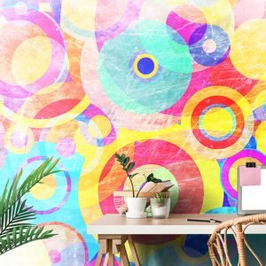 PAPIER PEINT – CERCLES GRUNGE - PAPIERS PEINTS ABSTRAITS - PAPIERS PEINTS PANORAMIQUES