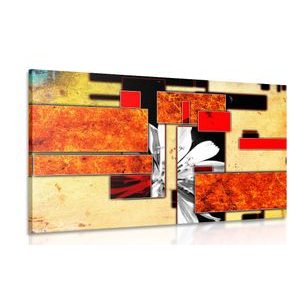 QUADRO SU TELA – ASTRAZIONE IN ARANCIONE - QUADRI ASTRATTO - STAMPE E QUADRI