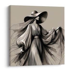 WANDBILD FRAU IM FLIESSENDEN KLEID - WANDBILDER FRAUEN - BILDER