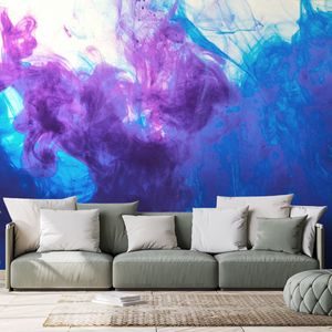 WALLPAPER BLUE-PURPLE INK - ABSTRACT WALLPAPERS - WALLPAPERS