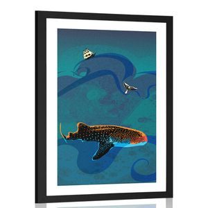 AFFICHE AVEC MONTURE LA VIE SOUS LE NIVEAU DE LA MER - DE NOTRE ATELIER - AFFICHES