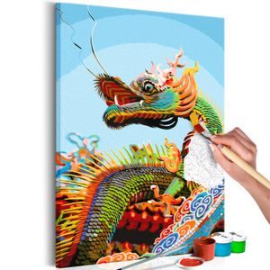 Obraz malování podle čísel čínský drak - Colourful Dragon