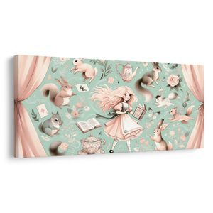 OBRAZ DÍVKA V ŘÍŠI ZVÍŘÁTEK - CHILDREN'S PICTURES OF ANIMALS - PICTURES