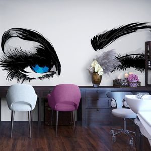 SELF ADHESIVE WALLPAPER BLINKING FEMALE EYES - SELF-ADHESIVE WALLPAPERS - WALLPAPERS