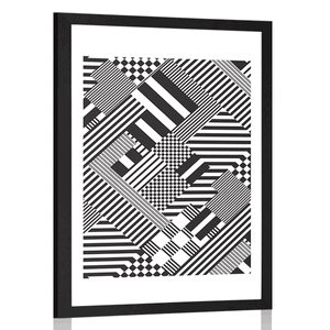 Poster mit Passepartout Dezente Muster im einzigartigen Design