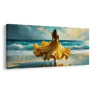 QUADRO SU TELA – TRAMONTO E MARE - QUADRI DI DONNE - STAMPE E QUADRI