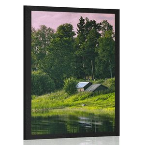 POSTER FAIRYTALE HOUSES BY THE RIVER - NATURE - POSTERS