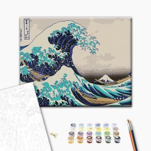 MALEN NACH ZAHLEN KATUSHIKA HOKUSAI - DIE GROSSE WELLE VOR KANAGAWA - REPRODUKTION VERSCHIEDENER KÜNSTLER - MALEN NACH ZAHLEN