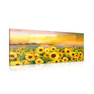 WANDBILD SONNENBLUMENFELD - BILDER BLUMEN - BILDER