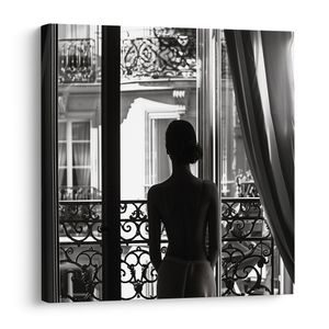 WANDBILD GEHEIMNIS IN SCHWARZ-WEISS - WANDBILDER FRAUEN - BILDER