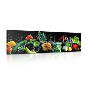 CANVAS PRINT ORGANIC FRUITS AND VEGETABLES - PICTURES OF FOOD AND DRINKS - PICTURES