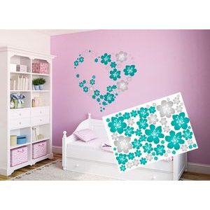 DECORATIVE WALL STICKERS FLOWERS - STICKERS