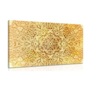 CANVAS PRINT GOLDEN ETHNIC MANDALA - PICTURES FENG SHUI - PICTURES