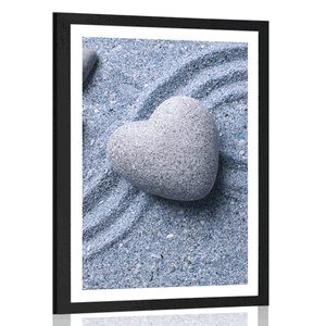 POSTER – CUORE DI PIETRA SU SFONDO SABBIOSO - ANCORA VITA - POSTER