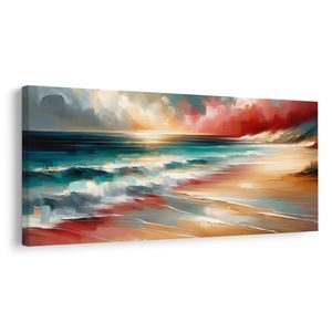 OBRAZ VLNY ROZBÍJAJÚCE SA O POBREŽIE - OBRAZY MORE A PLÁŽ - OBRAZY