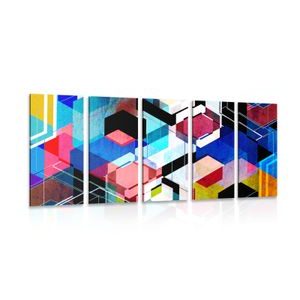 5-PIECE CANVAS PRINT ABSTRACT GEOMETRY - ABSTRACT PICTURES - PICTURES