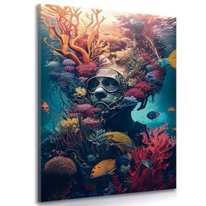 WANDBILD SURREALISTISCHER TAUCHER - BILDER - 🔥 TOTALAUSVERKAUF 🔥