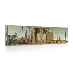 WANDBILD BRÜCKE MANHATTAN IN NEW YORK - BILDER VON STÄDTEN - BILDER