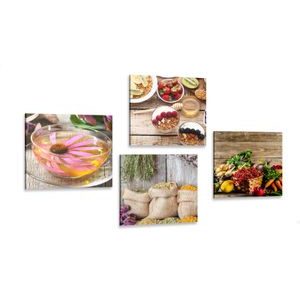 КОМПЛЕКТ КАРТИНИ – МЕКО НАТЮРМОРТ ЗА КУХНЯ - КАРТИНИ КОМПЛЕКТИ - КАРТИНИ