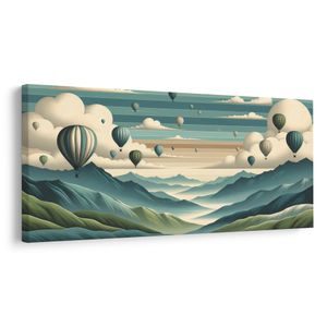 OBRAZ LET BALONEM NAD VRCHOLKY HOR - OBRAZY PŘÍRODY A KRAJINY - OBRAZY