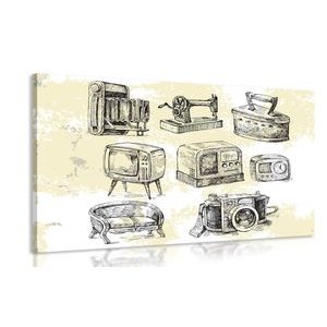 CANVAS PRINT RETRO LIFE - VINTAGE AND RETRO PICTURES - PICTURES