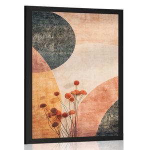 POSTER – MOTIVI CON FIORE PEACH FUZZ - FORME ASTRATTE - POSTER