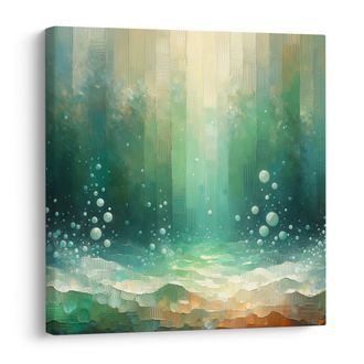 WANDBILD GEHEIMNISVOLLES MEERESLICHT - WANDBILDER ABSTRAKTE FORMEN - BILDER