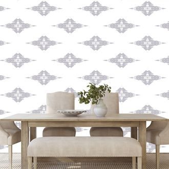 WALLPAPER ORIGINAL PATTERN WITH A WHITE BACKGROUND - PATTERNED WALLPAPERS - WALLPAPERS