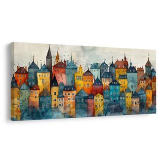 KÉP VÁROSI SZÍNES VARÁZSLAT - SZÍNES HÁZAK - KÉPEK