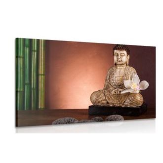 Wandbild Meditierender Buddha