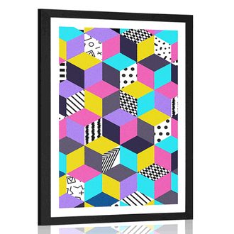 POSTER WITH MOUNT COLOR PATTERN - POP ART - POSTERS